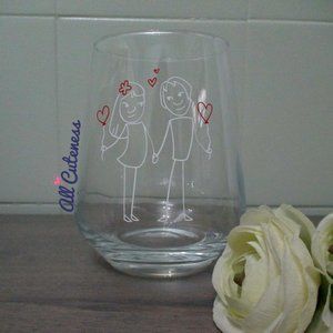 Cute Stemless Wine Glass